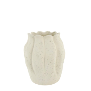 Jarra Cerâmica - Creme (16X21) Bonita e original jarra em cerâmica forma orgânica