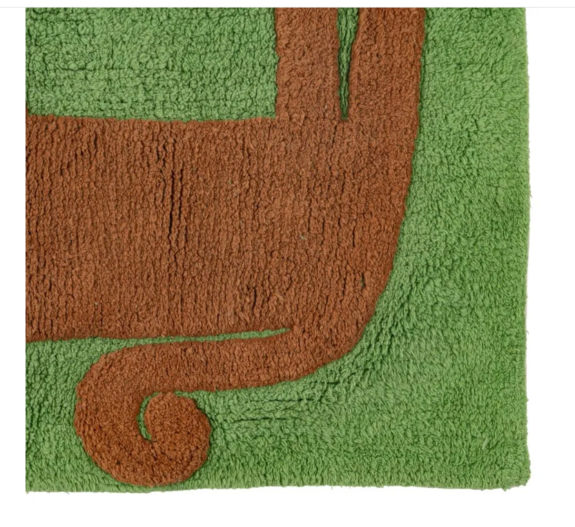 Carpete Animais Verde - Algodão