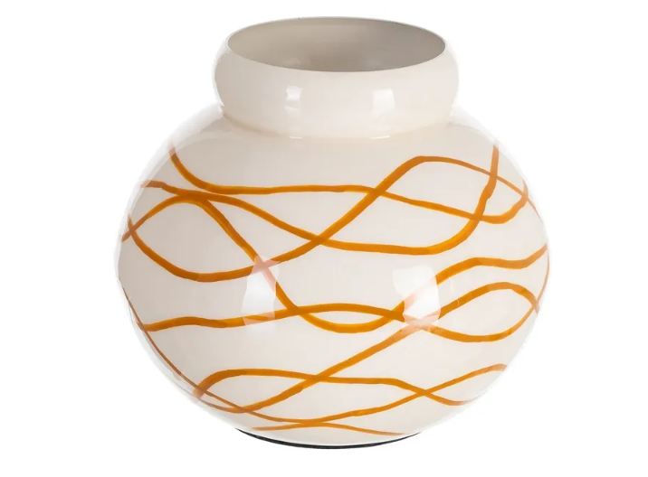 Vaso Branco e Mostarda