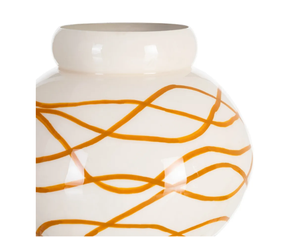 Vaso Branco e Mostarda