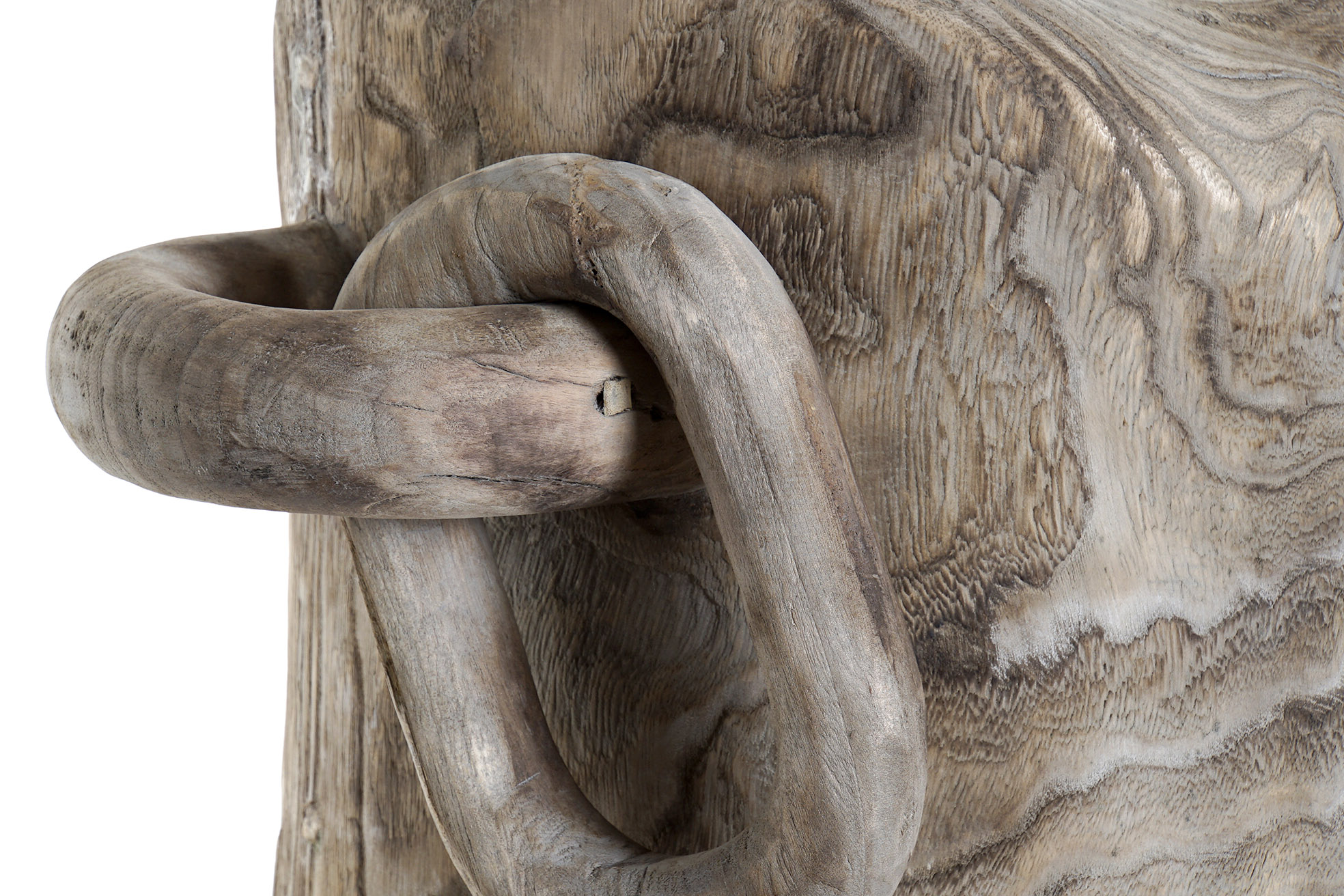 Vaso Artesanal em Madeira Natural