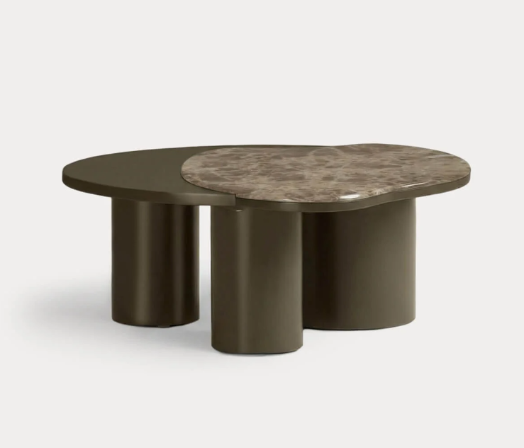 Mesa Centro Orgânica Mármore