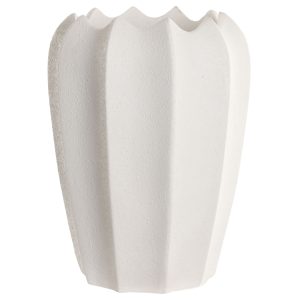 Vaso Fibra Branco Bonito e original vaso em fibra com textura - branco