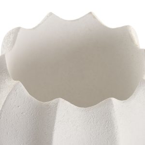 Vaso Fibra Branco Bonito e original vaso em fibra com textura - branco
