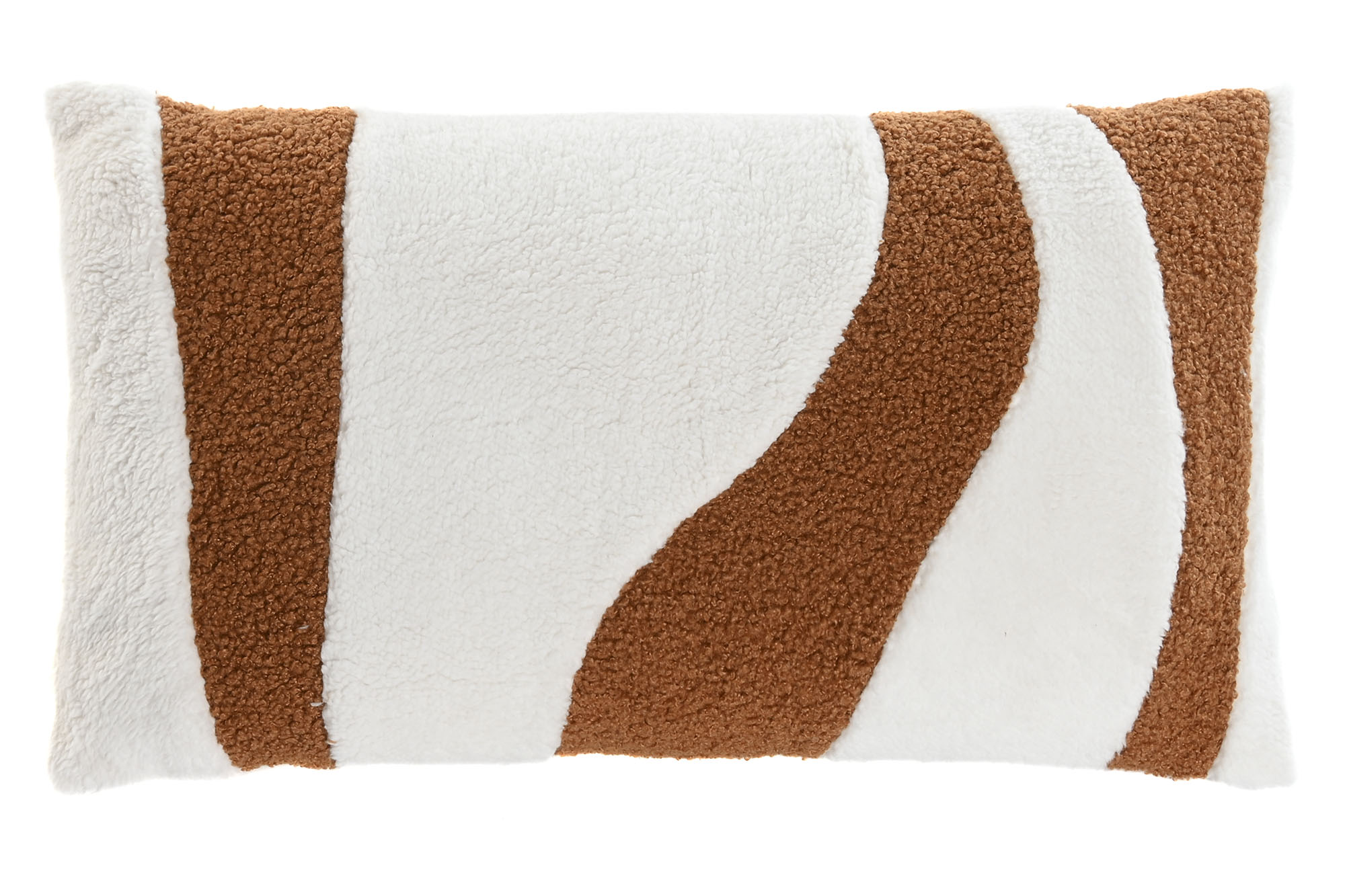 Almofada Decorativa Poliéster – Ondas Terracota/Laranja