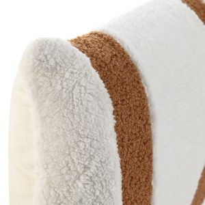 Almofada Decorativa Poliéster – Ondas Terracota/Laranja Bonita almofada decorativa em poliéster, tons branco e terracota/telha