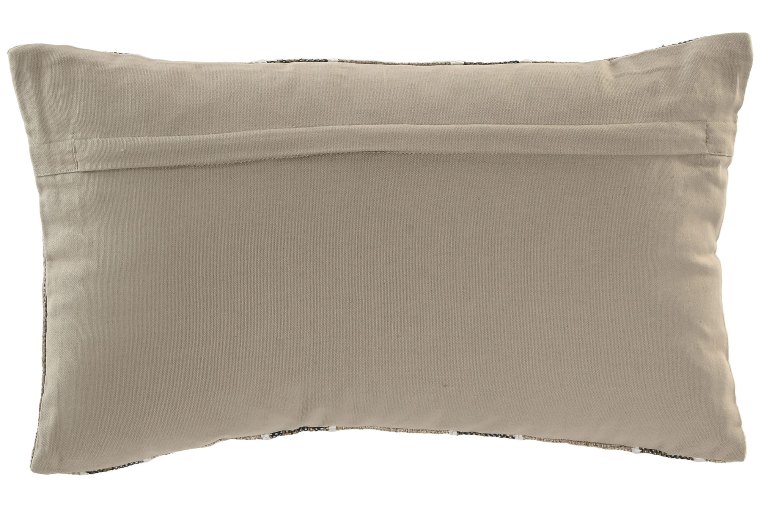 Almofada Decorativa Algodão Veludo Cinza e Bege