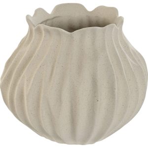Jarra/Centro Porcelana - Textura Branco Bonita jarra em porcelana texturada branca