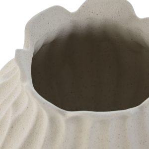 Jarra/Centro Porcelana - Textura Branco Bonita jarra em porcelana texturada branca