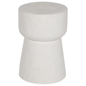 Mesa Apoio Resina - Branco Texturado Bonita e original mesa de apoio em Resina com textura cimento em branco