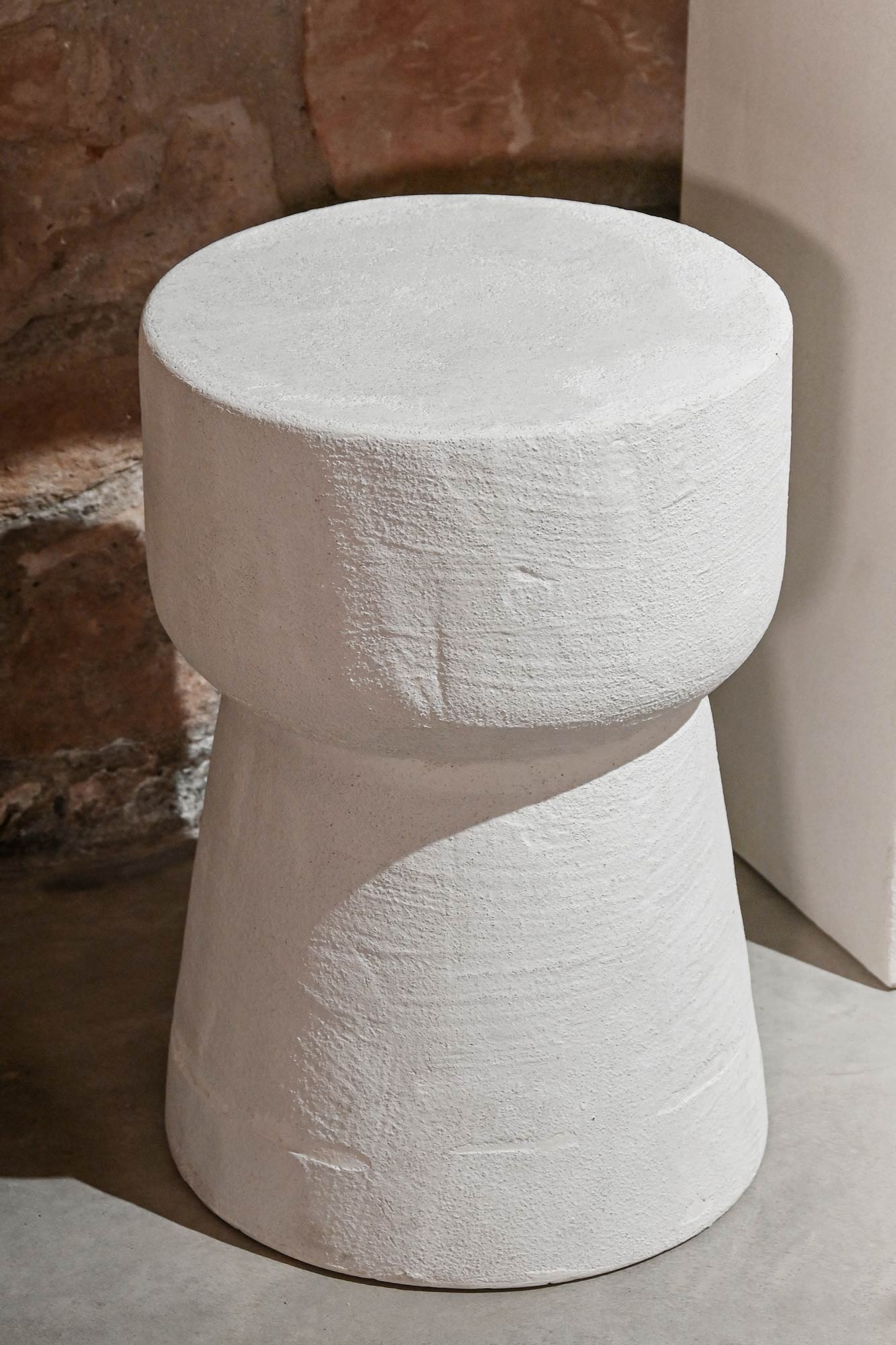 Mesa Apoio Resina - Branco Texturado