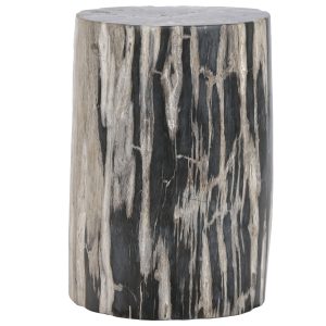 Mesa Apoio - Madeira Petrificada Bonita mesa em madeira petrificada com cerca de 6 milhões de anos. Madeira petrificada é um material natural. Portanto, podem ocorrer variações de cor e estrutura. A madeira petrificada é o resultado de uma árvore que foi completamente transitada para a pedra pelo processo de per mineralização. Todos os materiais orgânicos (isto é, madeira) foram substituídos por minerais (na sua maioria um silicato, como quartzo), mantendo ao mesmo tempo a estrutura original do tecido do caule. Portanto, a madeira petrificada é uma representação tridimensional do material orgânico original. O processo de petrificação ocorre no subsolo, quando a madeira fica enterrada sob sedimento e é inicialmente preservada devido à falta de oxigénio que inibe a decomposição aeróbia. Água mineral-carregada que flui através dos sedimentos deposita minerais nas células da planta; à medida que a lignina e a celulose se degradam, forma-se um molde de pedra no seu lugar. A madeira petrificada tem entre 6 a 20 milhões de anos.