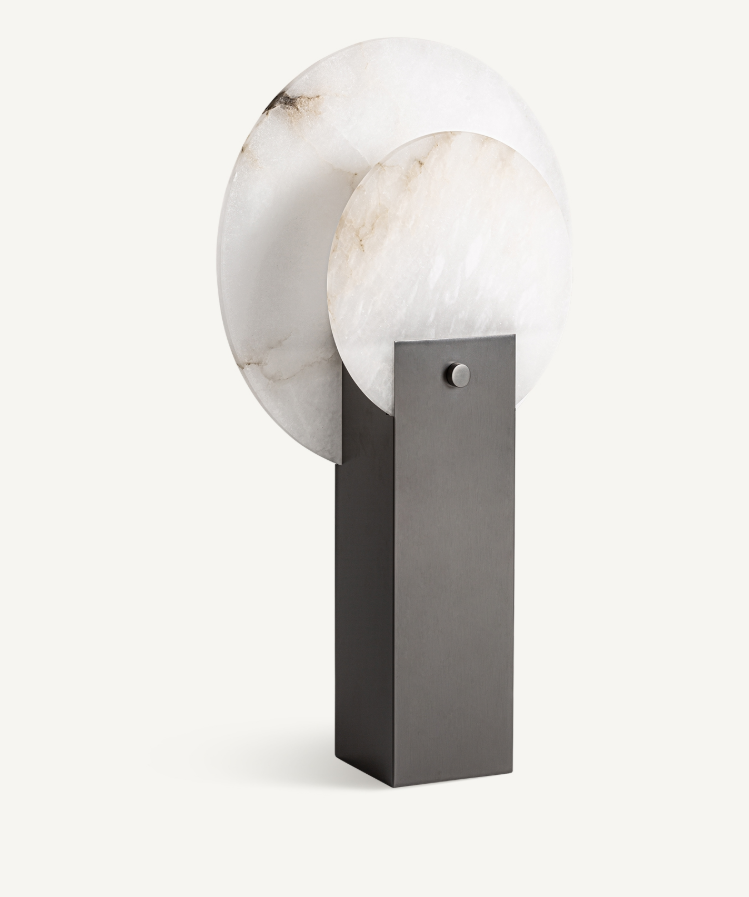 Candeeiro Mesa Metal + Onix