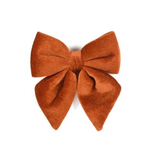 Laço Veludo - Cor: Telha Bonito laço em veludo decorativo. Enfeite muito original para árvore de Natal