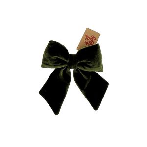 Laço Veludo Verde Escuro Bonito laço decorativo para árvore de natal em veludo verde escuro