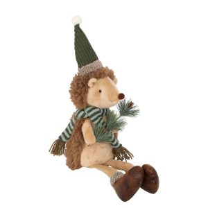 Peluche Ouriço com Gorro e Cachecol - 61 cms Bonito boneco em poliéster, muito bonito também como decoração de natal.