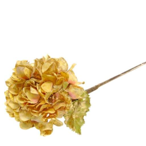 Pé de Flor - Hortência Dourada Bonito e elegante pé de flor artificial com aspeto e toque natural