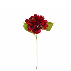 Pé de Flor - Hortência Vermelha Flor Artificial - Pe de Hortência Com toque e aspeto natural