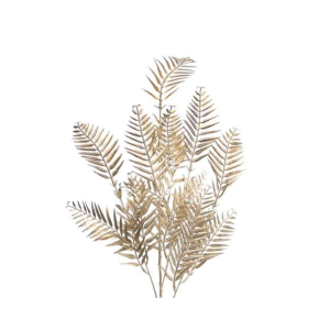 Pé de Folhagem Dourado/Champanhe – 3 Bonito pé de flor em dourado champanhe, artificial