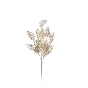 Pé de Folhagem Dourado/Champanhe – 3 Bonito pé de flor em dourado champanhe, artificial