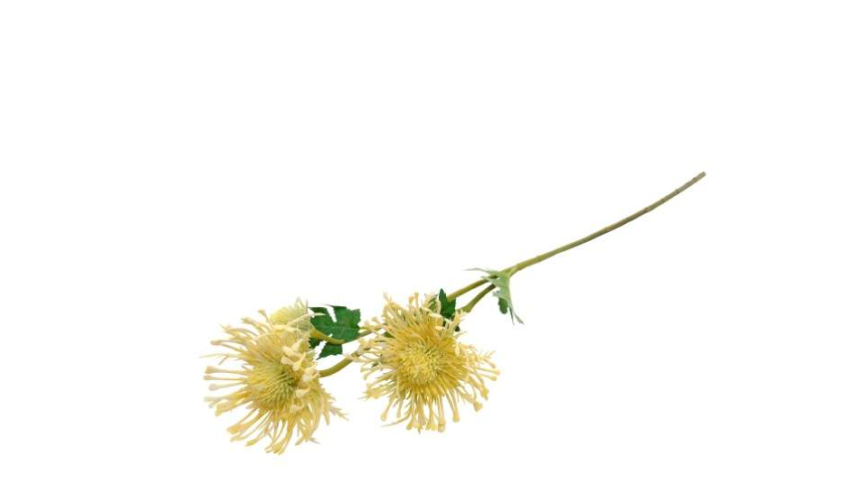 Pé de Flor Artificial - Pompons Bege