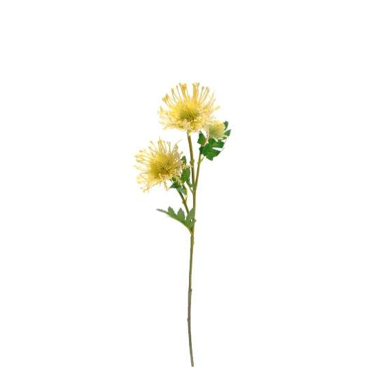 Pé de Flor Artificial - Pompons Bege