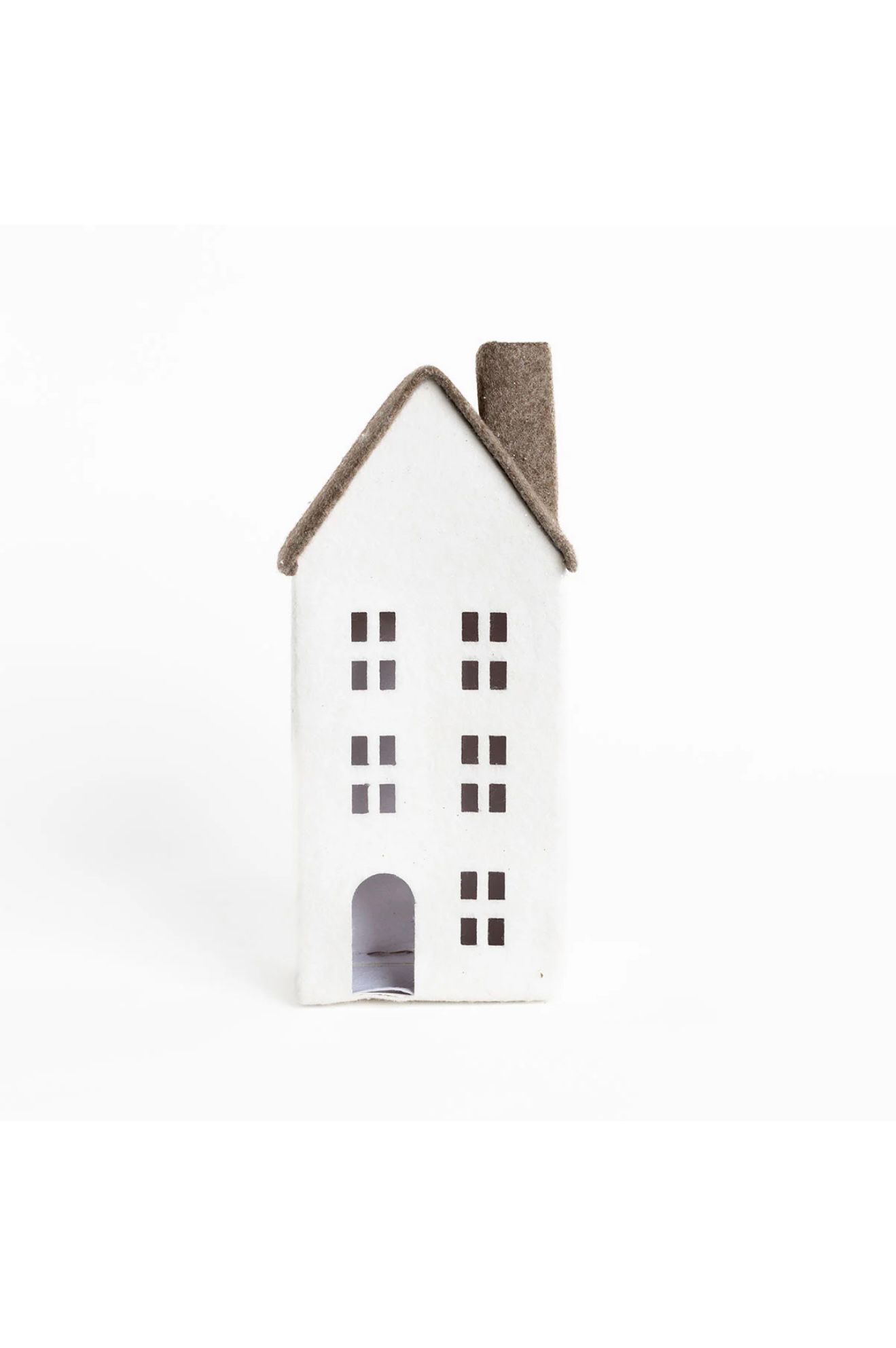 Casinha Branca e Taupe - 31 cms