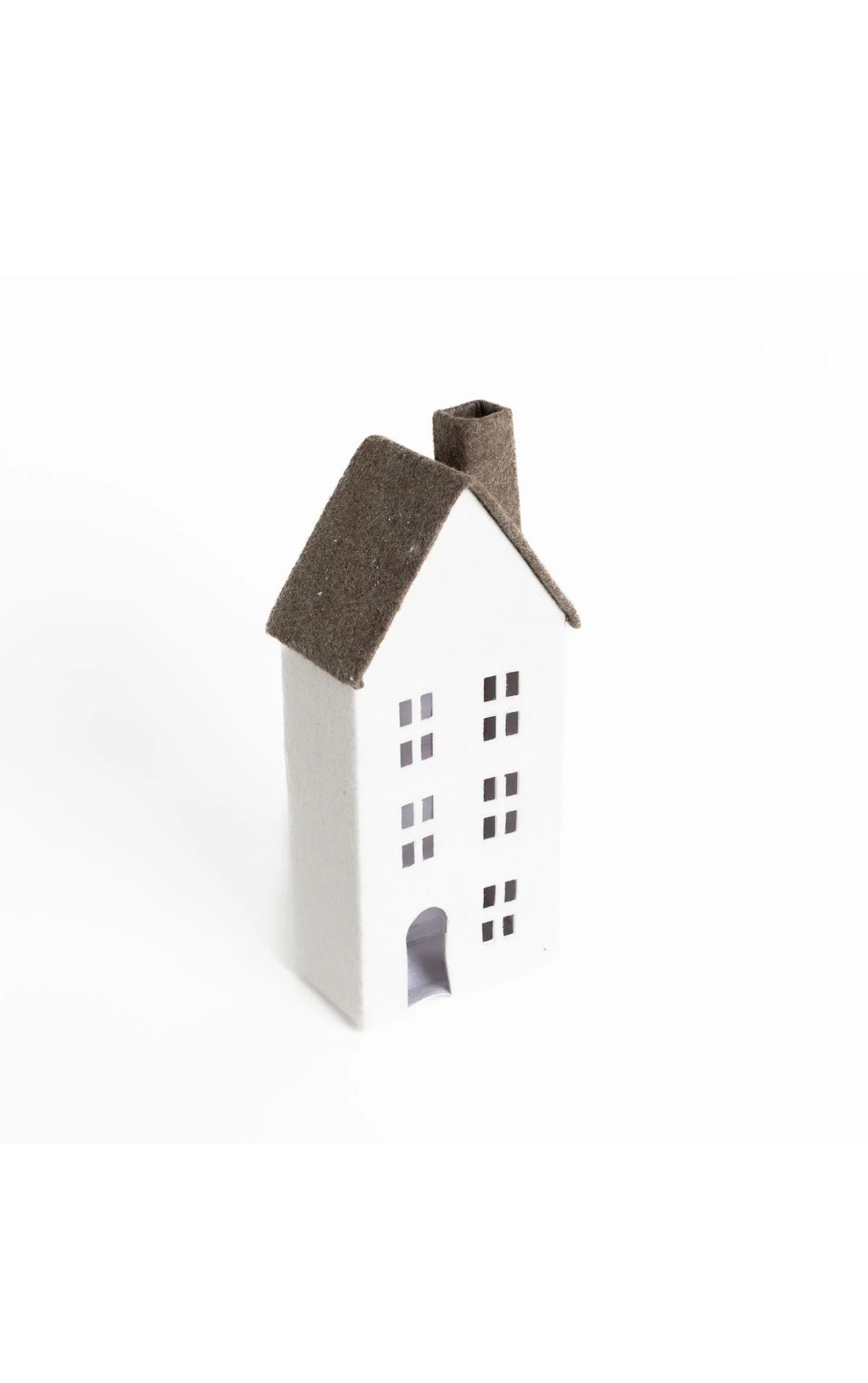 Casinha Branca e Taupe - 31 cms
