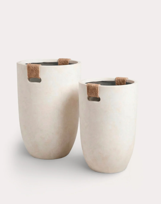 Vaso Alto Cimento e Corda