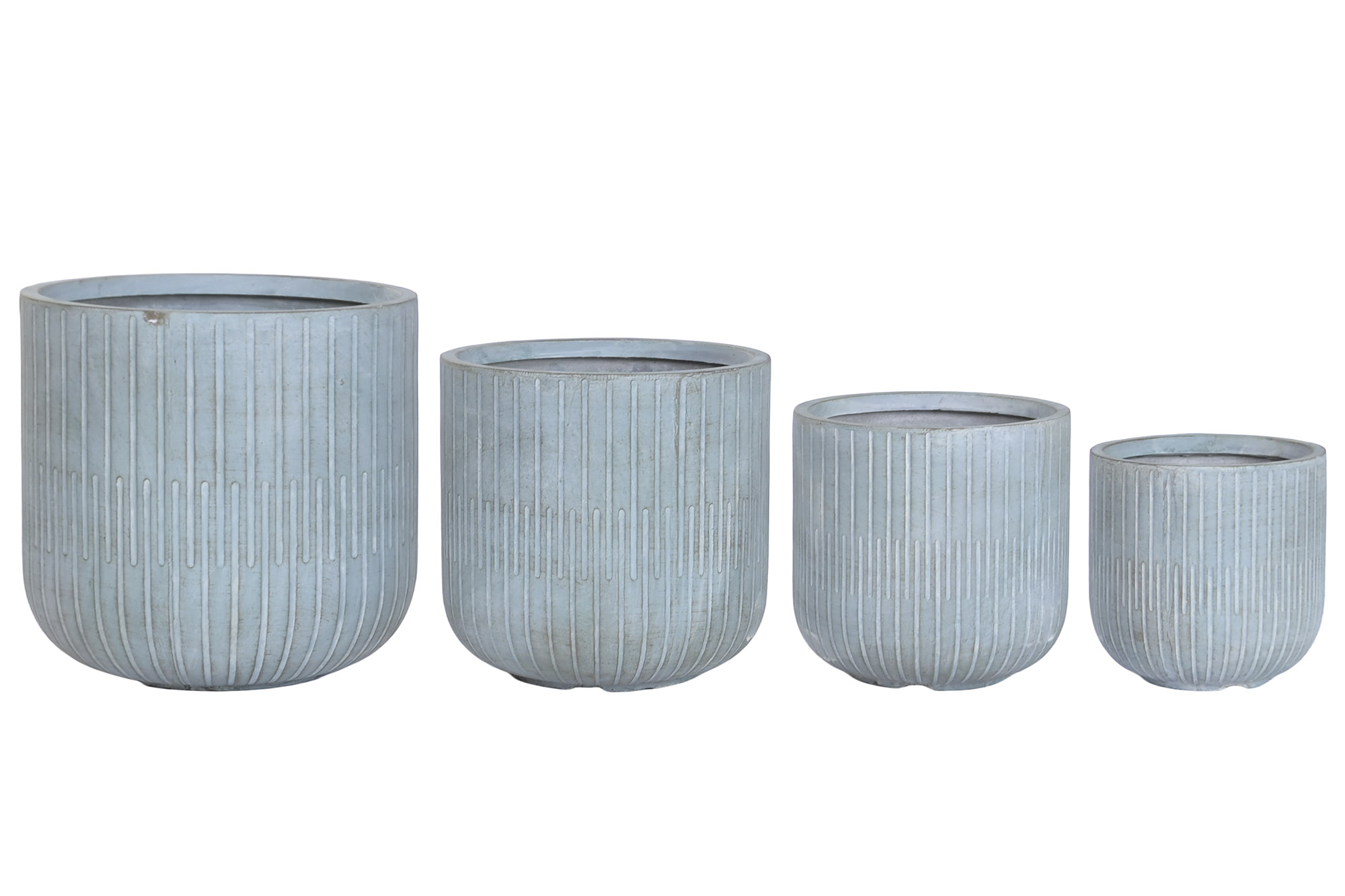 Conjunto 4 Vasos em Cimento e Fibra de Vidro